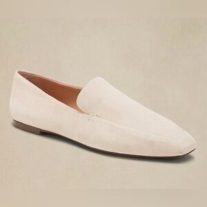 Ivory Suede Soft Loafer from Banana Republic